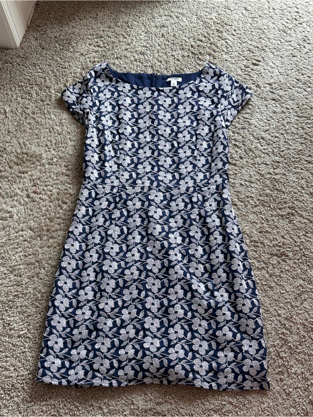 old navy floral cap sleeve dress